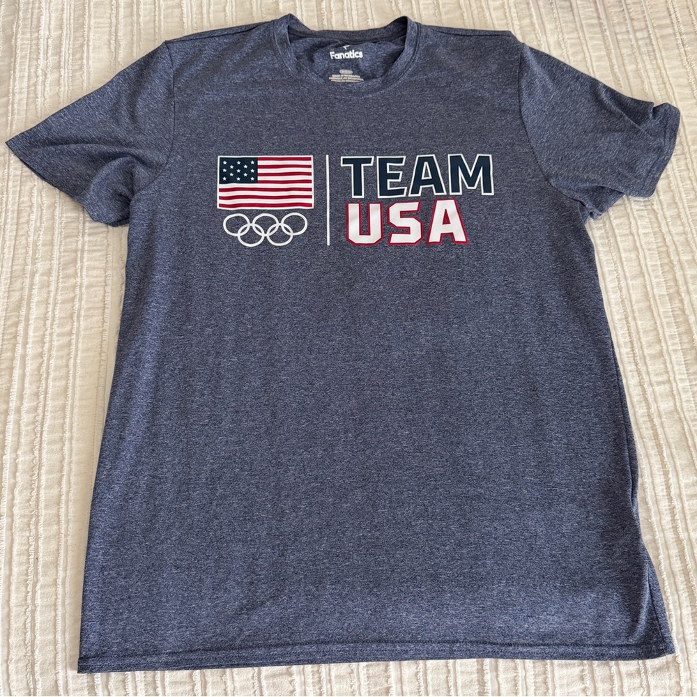 Fanatics Heather Blue Team USA Olympic Tee